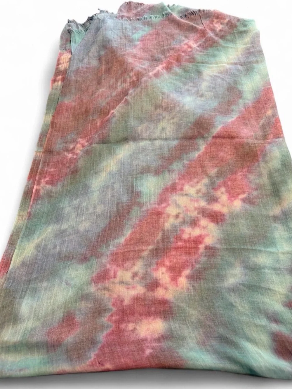 Lightweight Tie-Dye Pastel Scarf - Multicolor